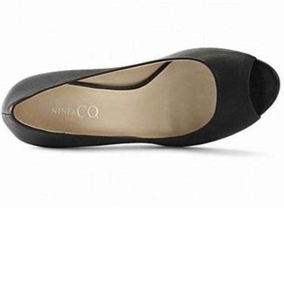 Nine & Co. Raina Leather Peep-Toe Pump Shoes, 7 - Picture 3 of 4